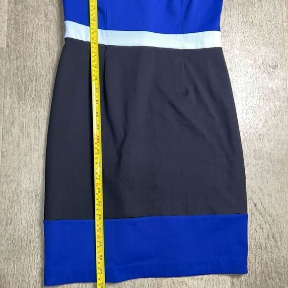 Cynthia Rowley, Black & Blue Bodycon Colorblock Mini Dress, Women’s Small - Picture 3 of 10